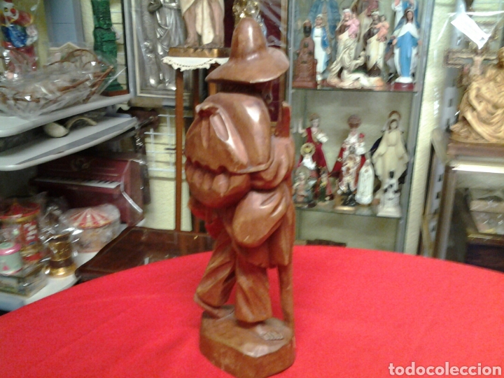 Antig&uuml;edades: Peregrito en talla de madera - Foto 4