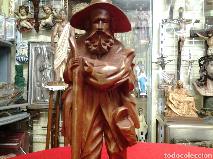 Antig&uuml;edades: Peregrito en talla de madera - Foto 6