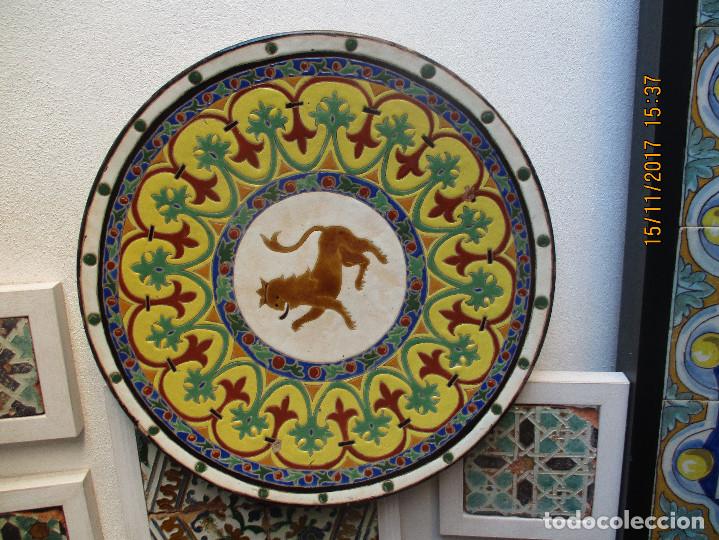 Antig&uuml;edades: Plato cuerda seca siglo XIX - Foto 1