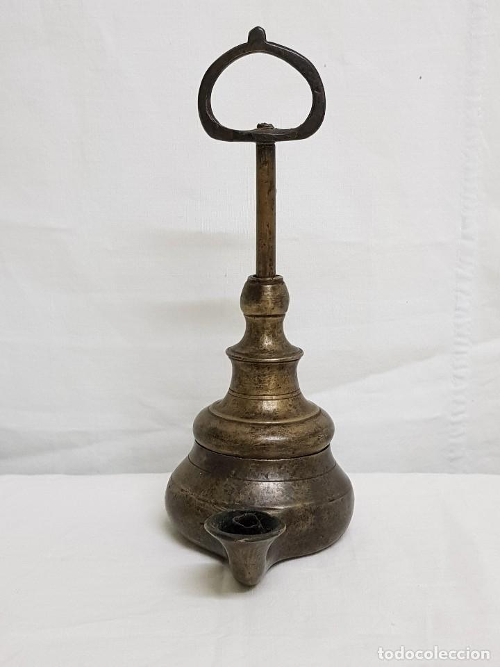 Antig&uuml;edades: Candil de bronce del siglo XIX - Foto 1