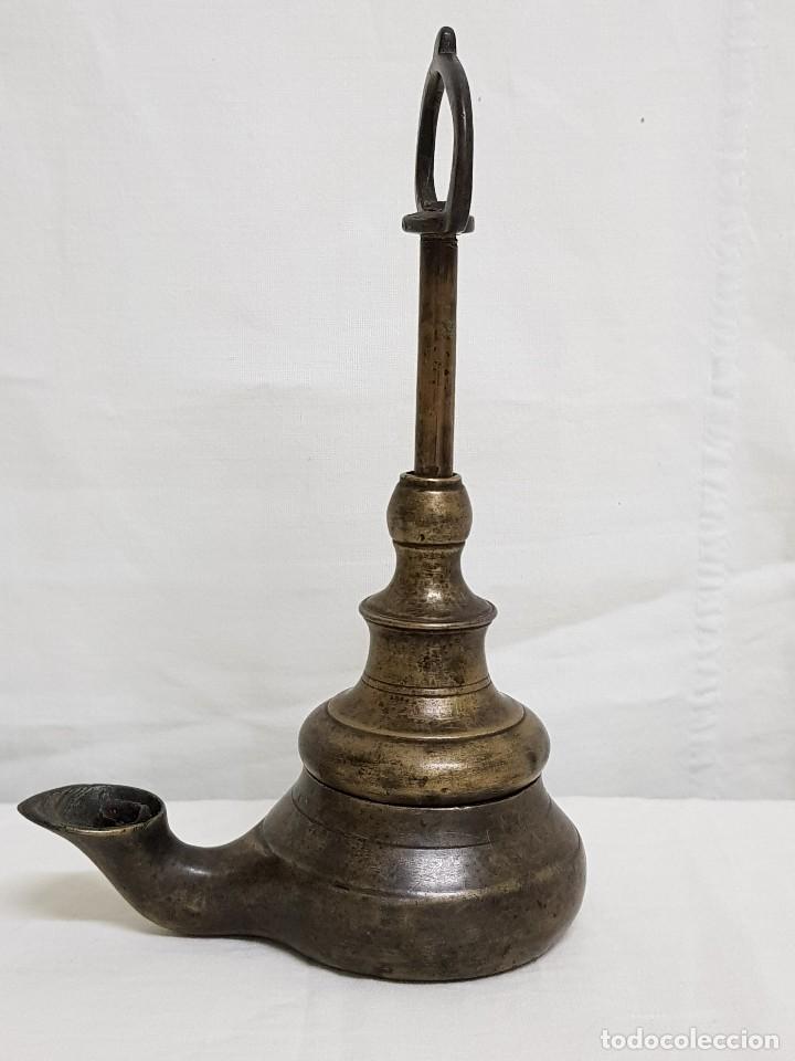 Antig&uuml;edades: Candil de bronce del siglo XIX - Foto 2