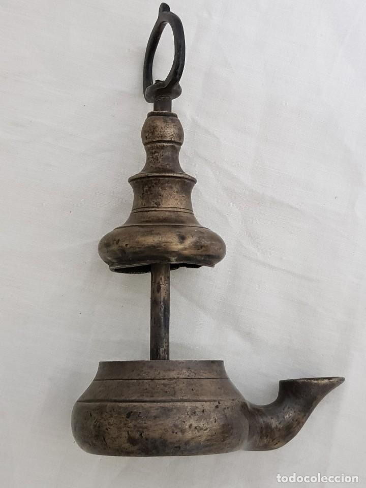 Antig&uuml;edades: Candil de bronce del siglo XIX - Foto 3