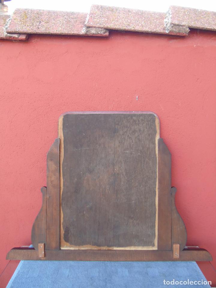 Antig&uuml;edades: ESPEJO ANTIGUO DE MADERA TALLADA, BISELADO. RESTAURADO. - Foto 5