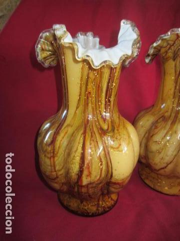 Antig&uuml;edades: BONITOS JARRONES ISABELINOS DE CRISTAL - Foto 2