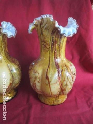 Antig&uuml;edades: BONITOS JARRONES ISABELINOS DE CRISTAL - Foto 3