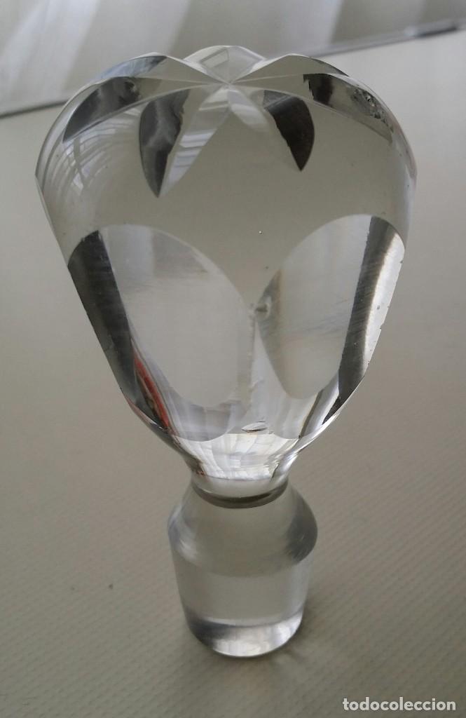 Antiguidades: TAPON DE CRISTAL TALLADO.