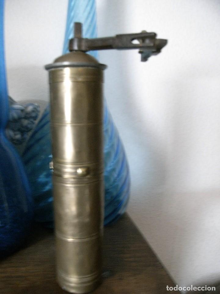 Antiguidades: ANTIGUO MOLINILLO DE CAFE TURCO,ORIGINAL. FIN XIX-PP XX ,29 CMS. ALTO. LATON Y ACERO