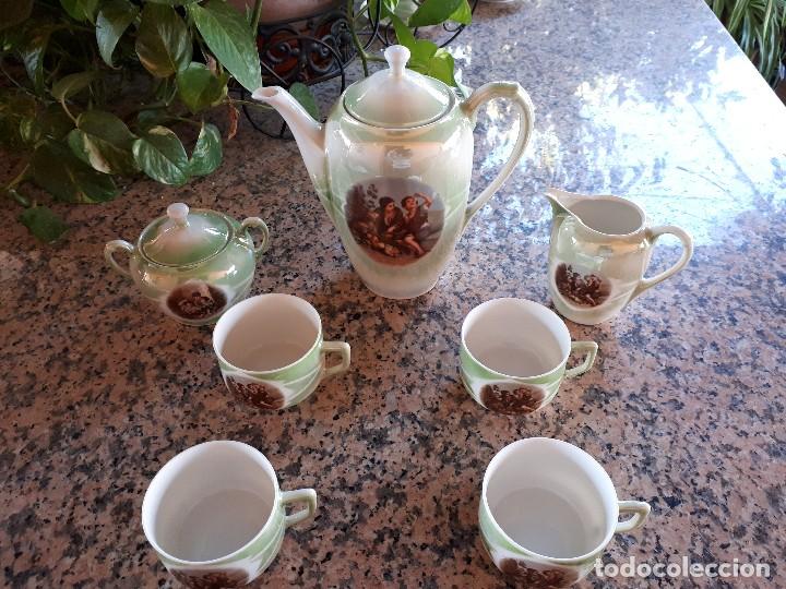 Antig&uuml;edades: antiguo juego de cafe, efectos anacarados - Foto 2