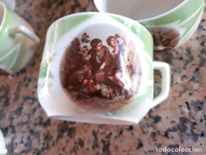 Antig&uuml;edades: antiguo juego de cafe, efectos anacarados - Foto 3