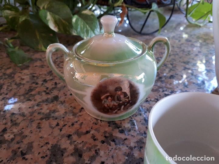 Antig&uuml;edades: antiguo juego de cafe, efectos anacarados - Foto 7