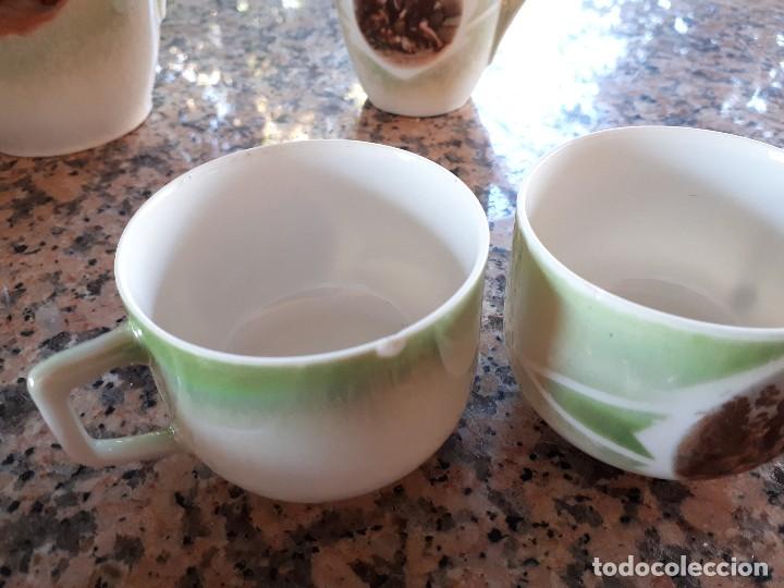 Antig&uuml;edades: antiguo juego de cafe, efectos anacarados - Foto 8