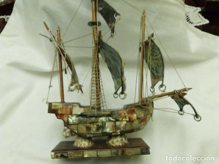 Antig&uuml;edades: ANTIGUO BARCO DE NACAR - Foto 1