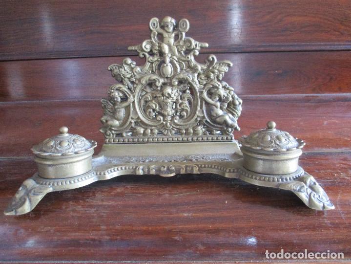 Antig&uuml;edades: Escribania de bronce siglo XIX - Foto 1