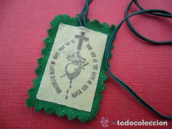Antig&uuml;edades: ESCAPULARIO DE TELA ANTIGUO - Foto 3