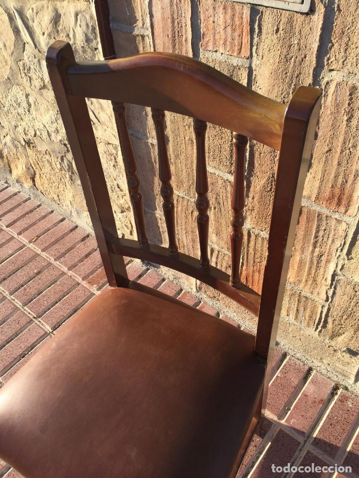 Antig&uuml;edades: SILLA MADERA TAPIZADA - Foto 3