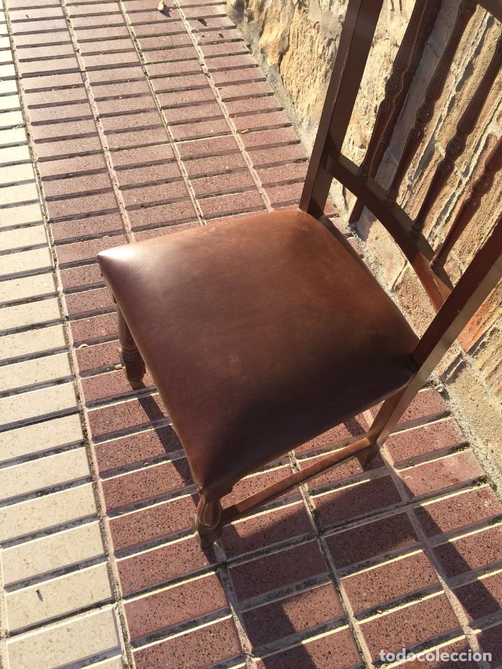 Antig&uuml;edades: SILLA MADERA TAPIZADA - Foto 6