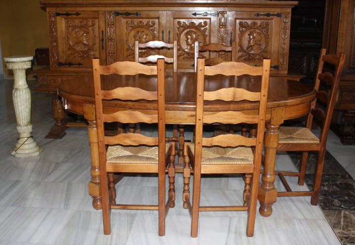 Antig&uuml;edades: 5 Sillas roble. Ref. 5976 - Foto 3