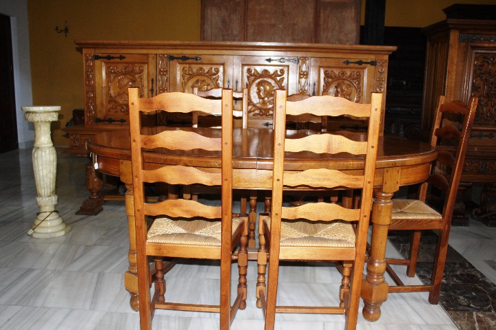 Antig&uuml;edades: 5 Sillas roble. Ref. 5976 - Foto 4