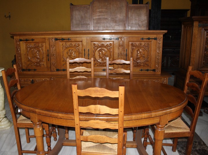 Antig&uuml;edades: 5 Sillas roble. Ref. 5976 - Foto 6
