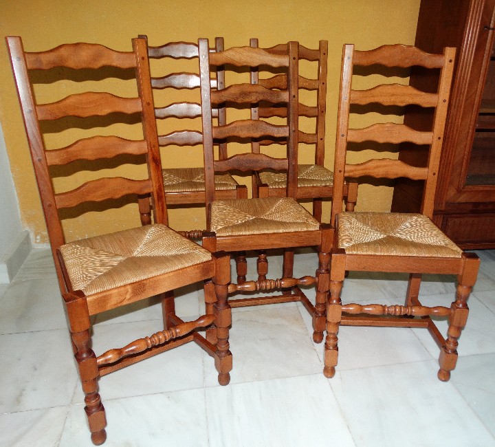 Antig&uuml;edades: 5 Sillas roble. Ref. 5976 - Foto 1