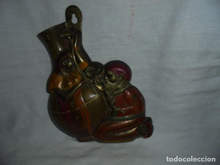 Antig&uuml;edades: FLORERO DE BRONCE PARA COLGAR - Foto 7