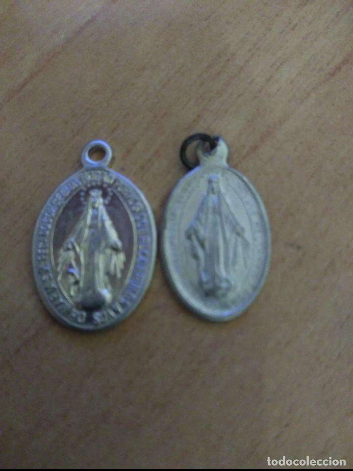 Antig&uuml;edades: 2 medallitas religiosas inmaculada - Foto 1