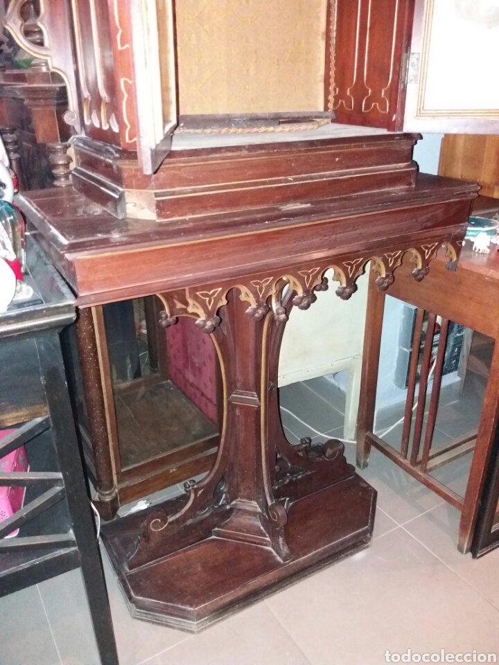 Antig&uuml;edades: ESPECTACULAR CAPILLA ANTIGUA SOBRE MESA - Foto 2