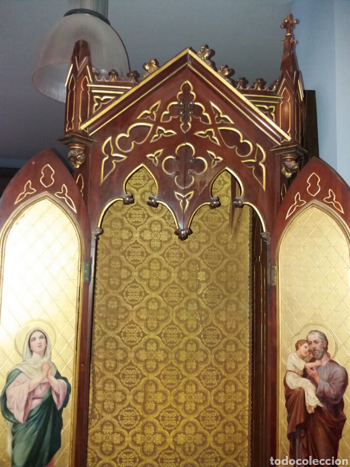 Antig&uuml;edades: ESPECTACULAR CAPILLA ANTIGUA SOBRE MESA - Foto 4