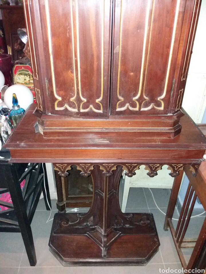 Antig&uuml;edades: ESPECTACULAR CAPILLA ANTIGUA SOBRE MESA - Foto 14