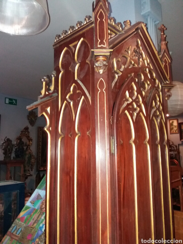 Antig&uuml;edades: ESPECTACULAR CAPILLA ANTIGUA SOBRE MESA - Foto 17