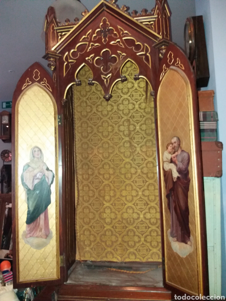 Antig&uuml;edades: ESPECTACULAR CAPILLA ANTIGUA SOBRE MESA - Foto 18