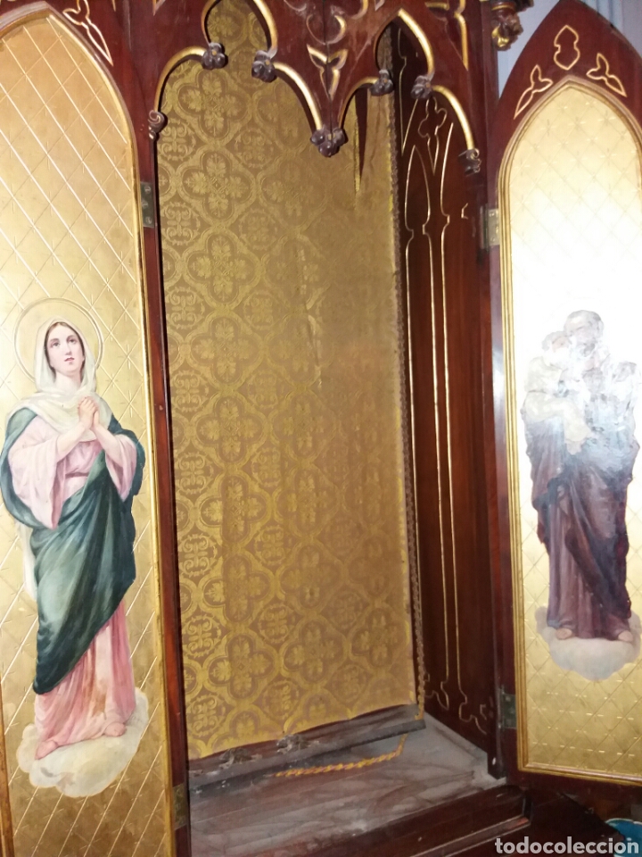 Antig&uuml;edades: ESPECTACULAR CAPILLA ANTIGUA SOBRE MESA - Foto 19