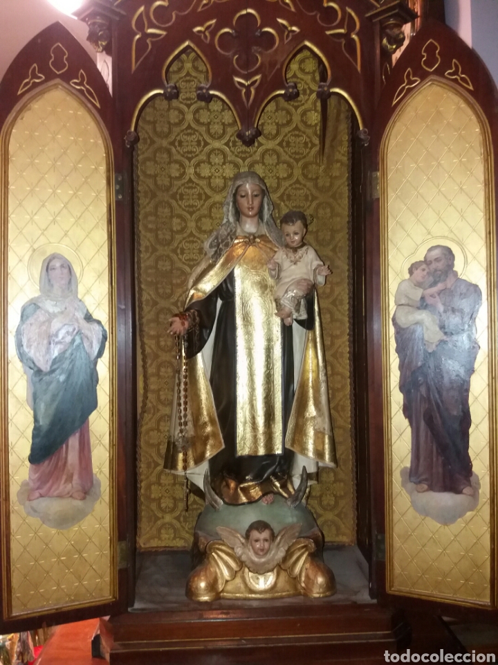 Antig&uuml;edades: ESPECTACULAR CAPILLA ANTIGUA SOBRE MESA - Foto 20