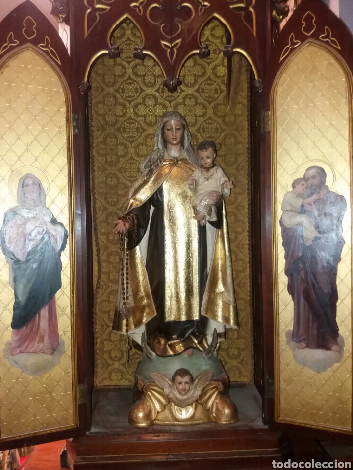 Antig&uuml;edades: ESPECTACULAR CAPILLA ANTIGUA SOBRE MESA - Foto 21