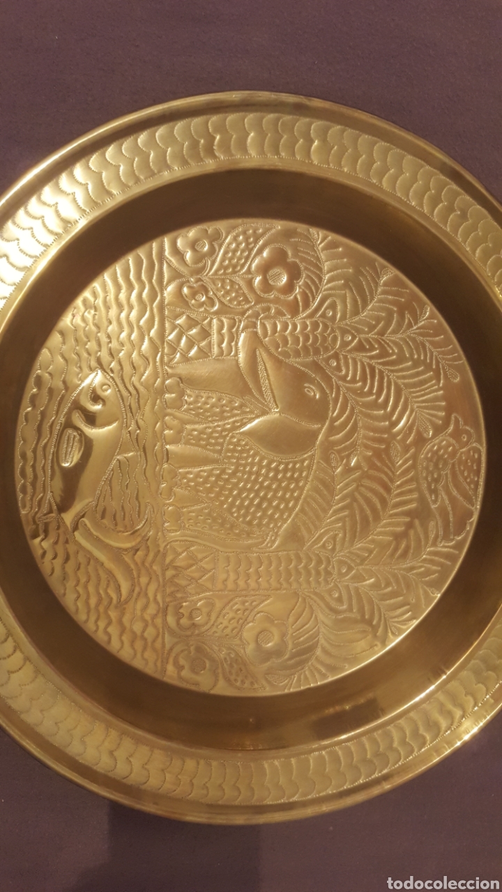 Antig&uuml;edades: Bandeja decorada de la india - Foto 4