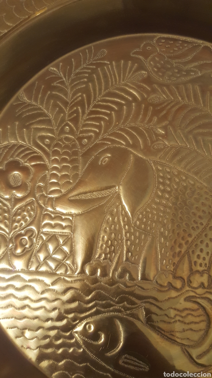 Antig&uuml;edades: Bandeja decorada de la india - Foto 1