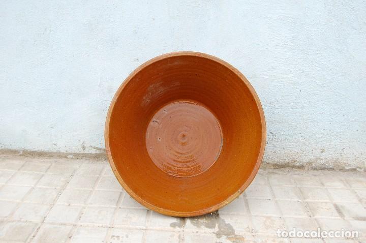 Antig&uuml;edades: Lebrillo de barro cocido interior esmaltado - Foto 2
