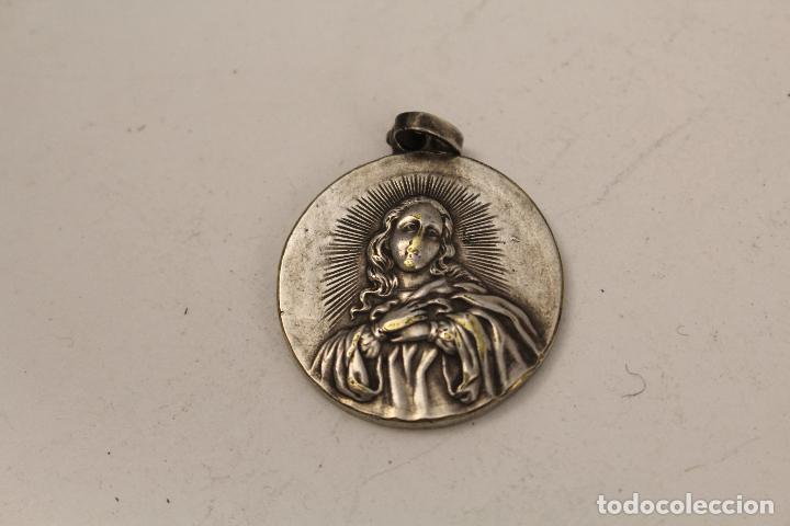 Antig&uuml;edades: medalla pontifices de la inmaculada plateada - Foto 2