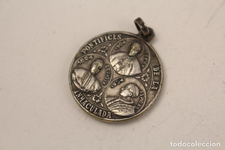 Antig&uuml;edades: medalla pontifices de la inmaculada plateada - Foto 3
