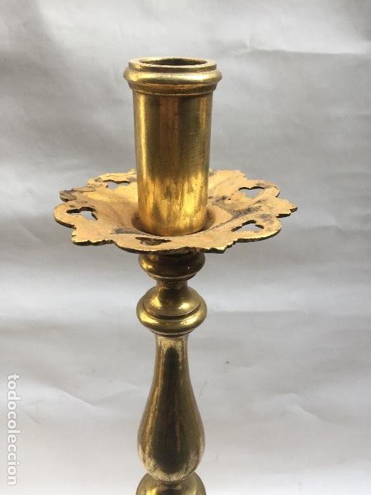 Antig&uuml;edades: CANDELABROS  ECLESIASTICOS BRONCE DORADO, FINALES XIX - Foto 5