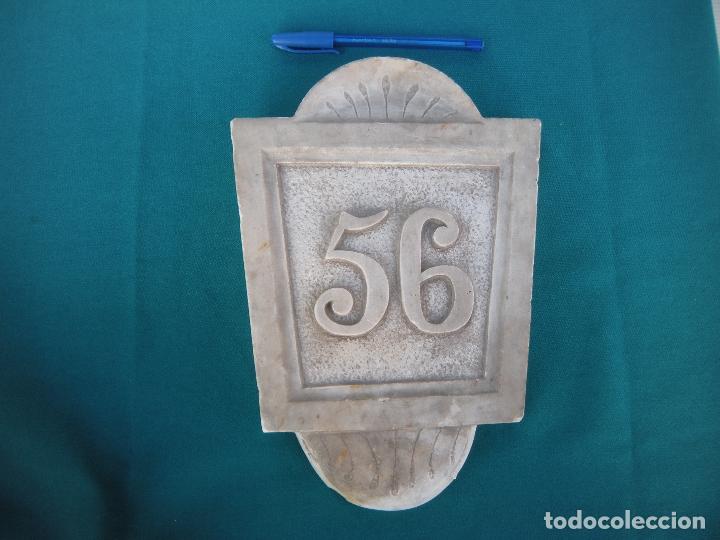 Antig&uuml;edades: ANTIGUO N&Uacute;MERO 56 TALLADO EN MARMOL - Foto 1