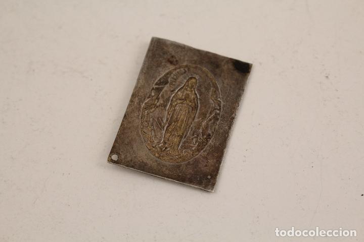 Antig&uuml;edades: chapa sello inmaculada concepcion en plata de ley - Foto 3