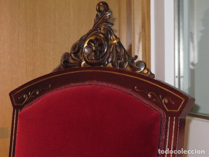 Antig&uuml;edades: IMPECABLE CONJUNTO CAOBA DOS SILLONES Y UN SOF&Aacute; - Foto 10