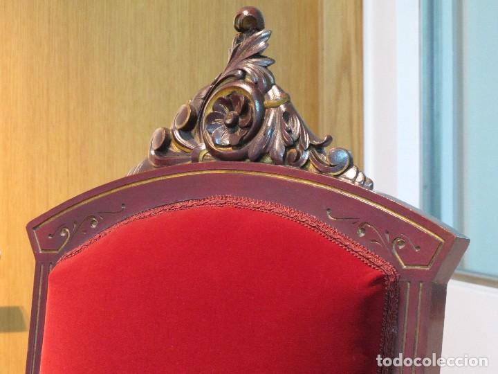 Antig&uuml;edades: IMPECABLE CONJUNTO CAOBA DOS SILLONES Y UN SOF&Aacute; - Foto 11