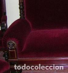 Antig&uuml;edades: IMPECABLE CONJUNTO CAOBA DOS SILLONES Y UN SOF&Aacute; - Foto 13