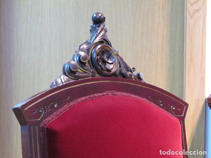 Antig&uuml;edades: IMPECABLE CONJUNTO CAOBA DOS SILLONES Y UN SOF&Aacute; - Foto 19