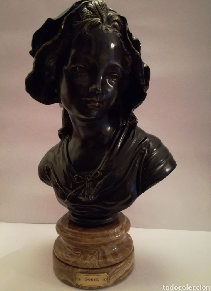 Antig&uuml;edades: Busto de bronce SOHER. - Foto 1