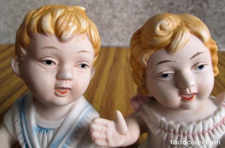 Antig&uuml;edades: PAREJA DE NI&Ntilde;OS DE BISCUIT - Foto 5