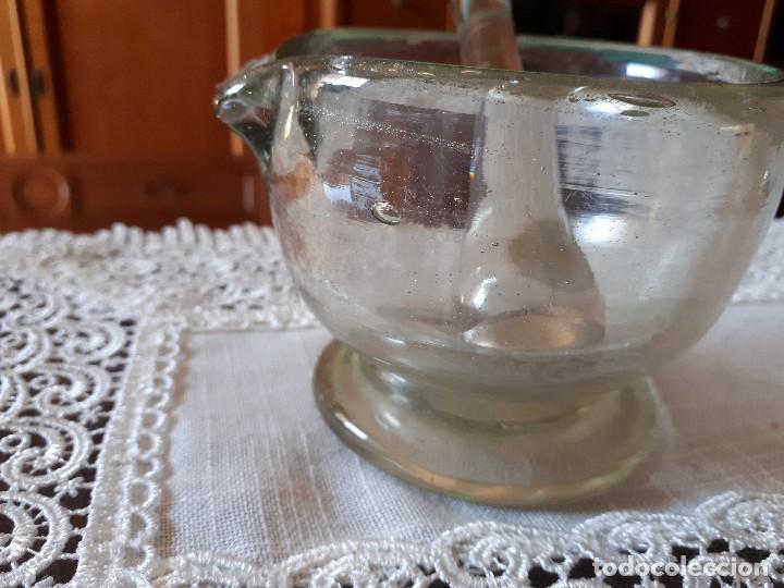 Antig&uuml;edades: antiguo mortero de vidrio - Foto 2
