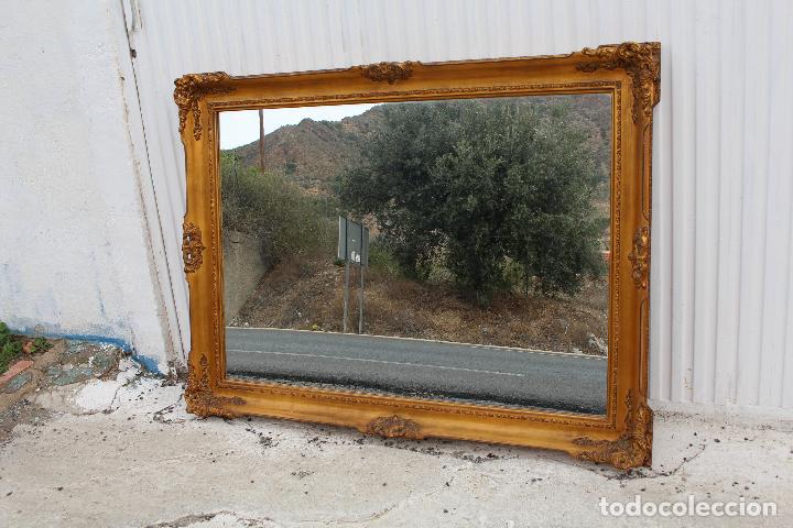 Antig&uuml;edades: espejo dorado en madera tallada - Foto 6